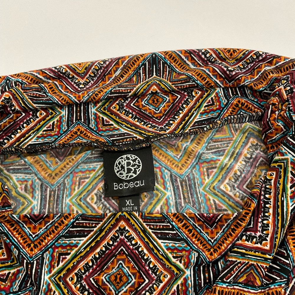 Bobeau Geometric Patterned Midi Skirt - Picture 6 of 6